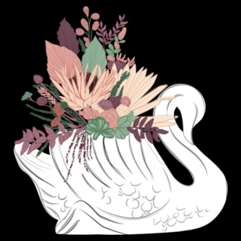 Crown Lynn Bouquet - Abbie Wood - Womens Maple Tee Design