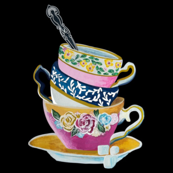 Vintage Tea Party x Abbie Wood - Womens Sophie Long Sleeve Tee Design