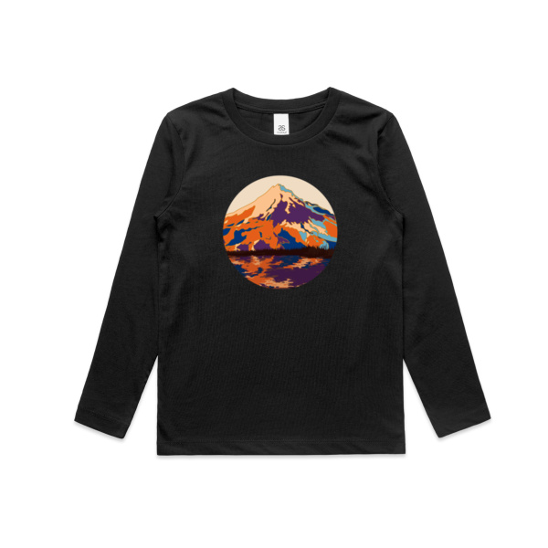 Mt Taranaki x Hannah Hitchcock - Kids Longsleeve Tee Thumbnail