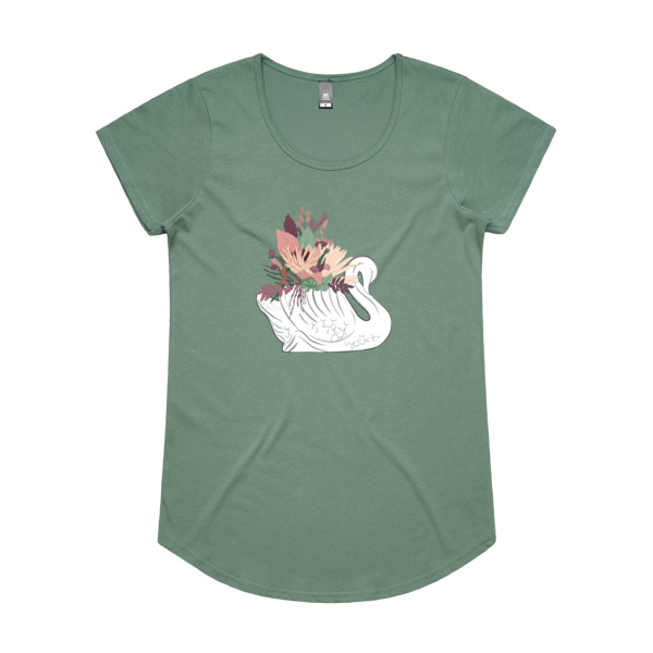 Crown Lynn Bouquet - Abbie Wood - Womens Mali Tee Thumbnail