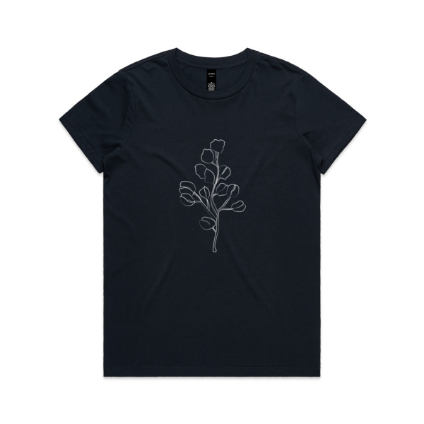 Leaf - White - Sukena Shah - Womens Maple Tee Thumbnail