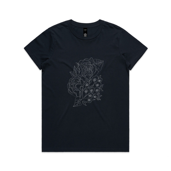 Botanicals - White - Sukena Shah - Womens Maple Tee Thumbnail