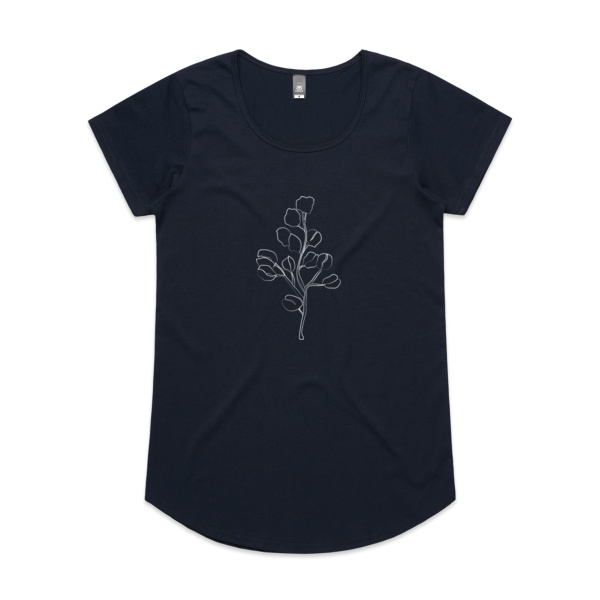 Leaf - White - Sukena Shah - Womens Mali Tee Thumbnail