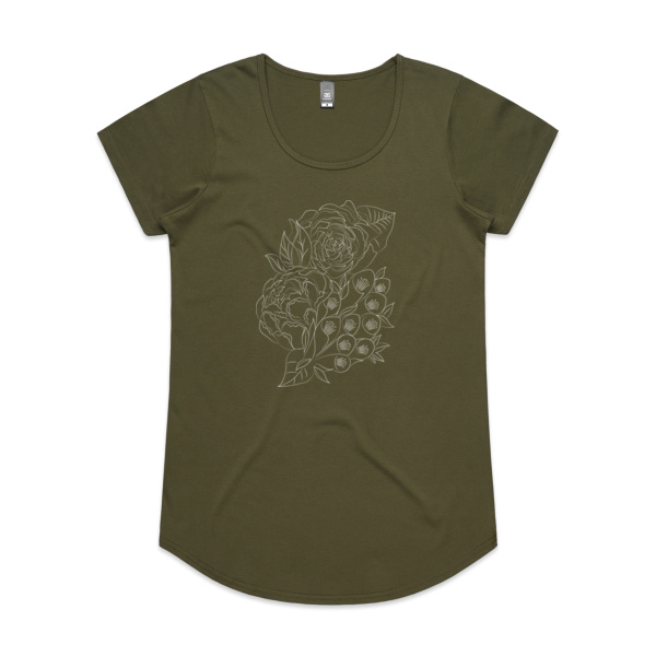 Botanicals - White - Sukena Shah - Womens Mali Tee Thumbnail