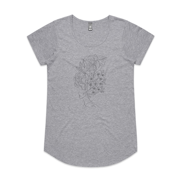 Flower Girl - Black - Sukena Shah - Womens Mali Tee Thumbnail
