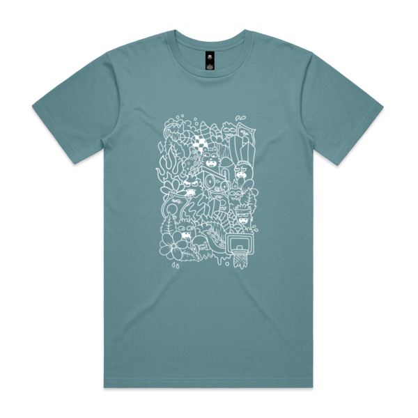 Doodle - White - KONE - Ethan Koning - Mens Staple T shirt Thumbnail