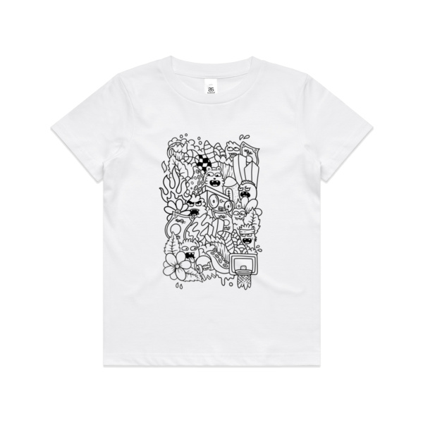 Doodle - Black - KONE - Ethan Koning - Kids Youth T shirt Thumbnail