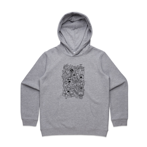 Doodle - Black - KONE - Ethan Koning - Kids Supply Hoodie Thumbnail