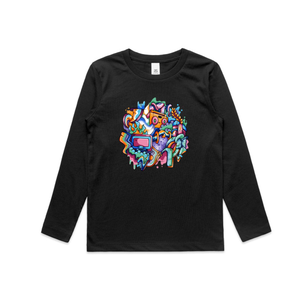 Doodle Candy - KONE - Ethan Koning - Kids Longsleeve Tee Thumbnail
